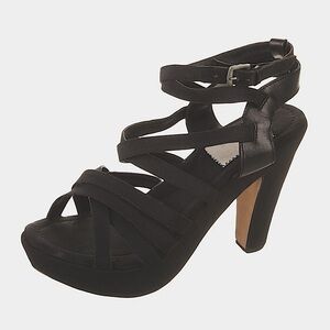 NEW Lanvin heels Black sturdy, strapy heals / sandals size 38